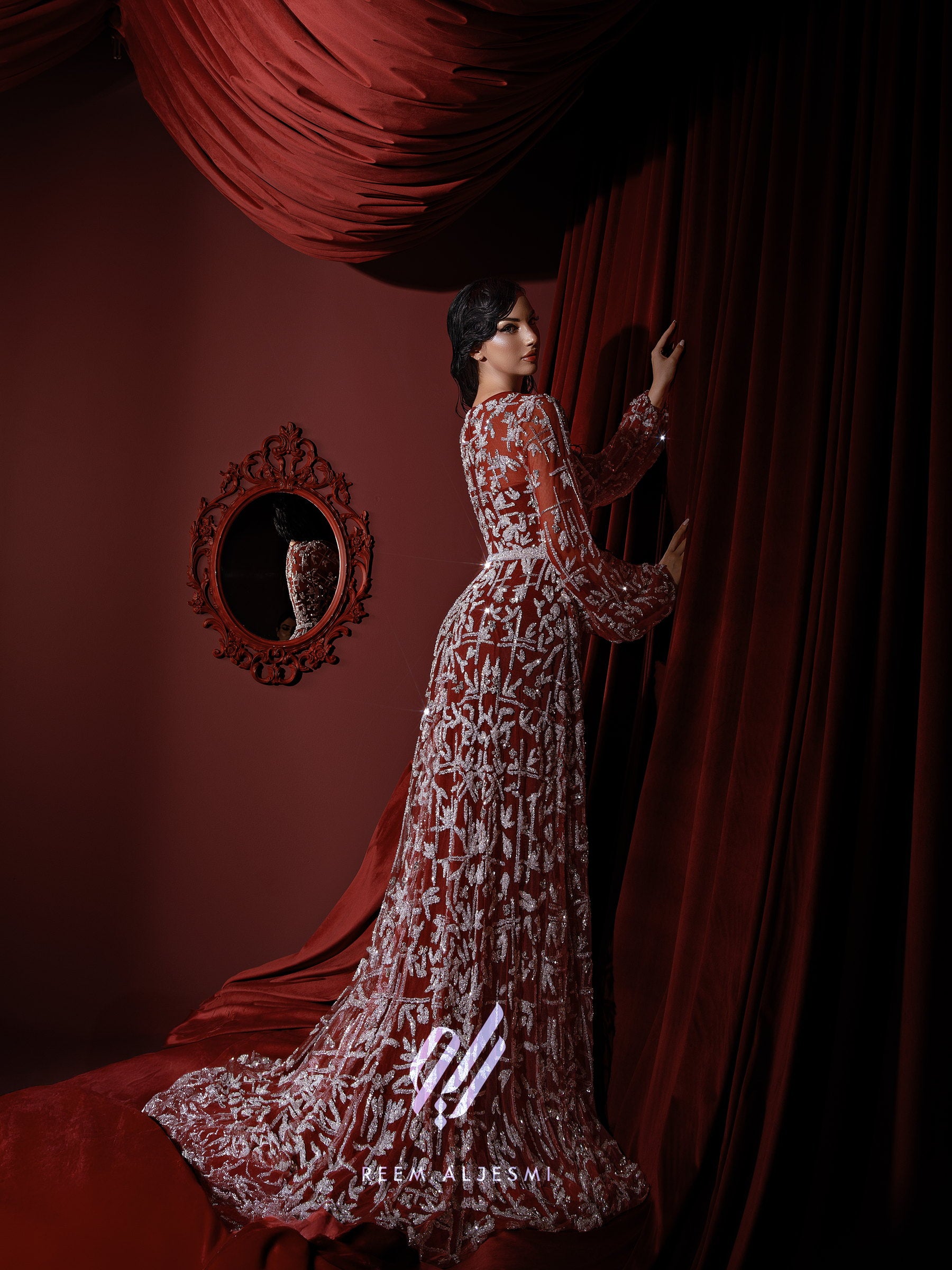 Rust Lace Gown