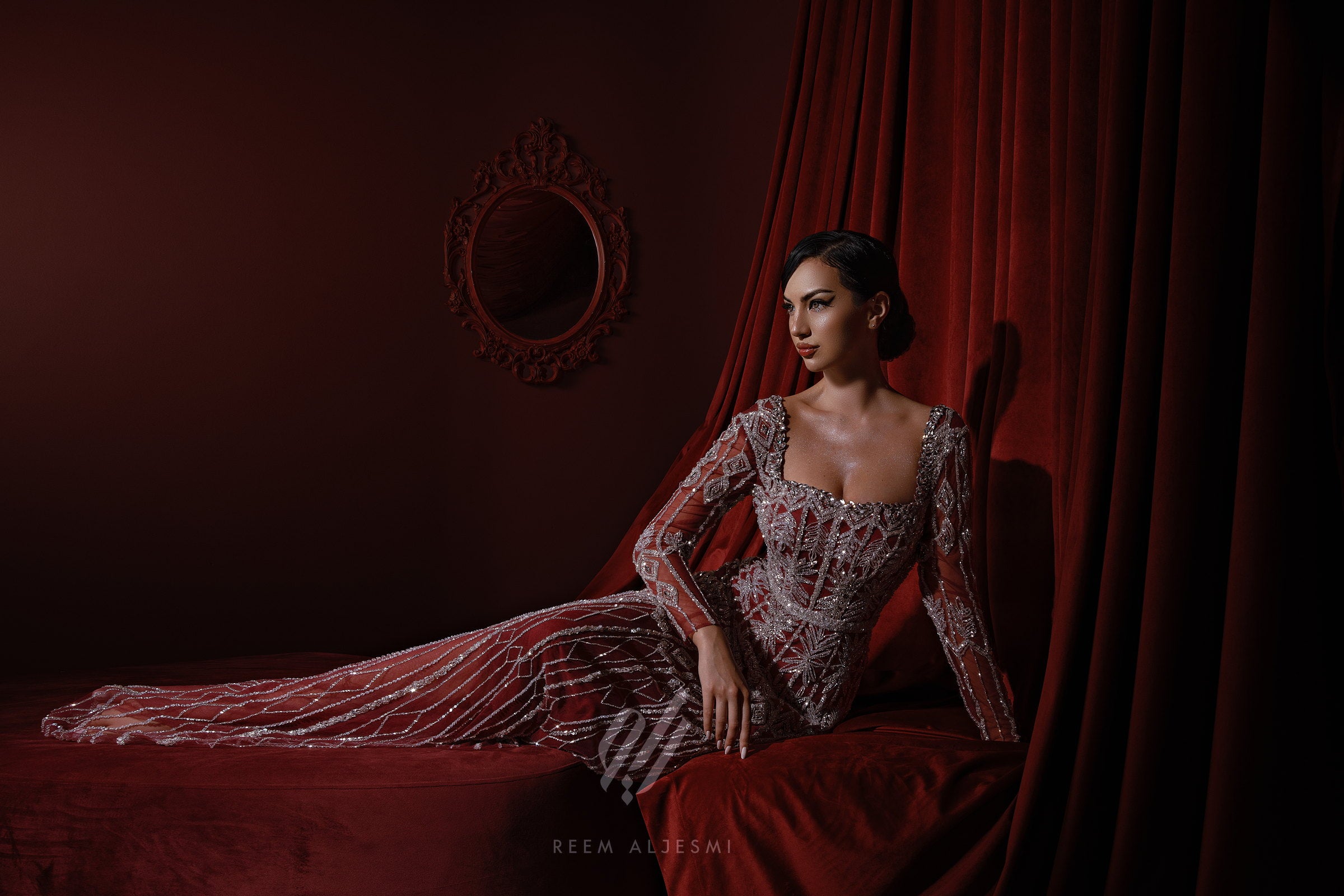 Rust Lace Gown