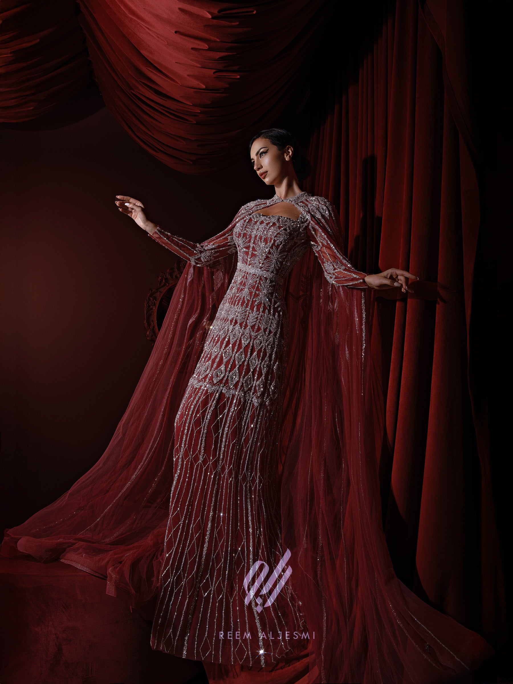 Rust Lace Gown
