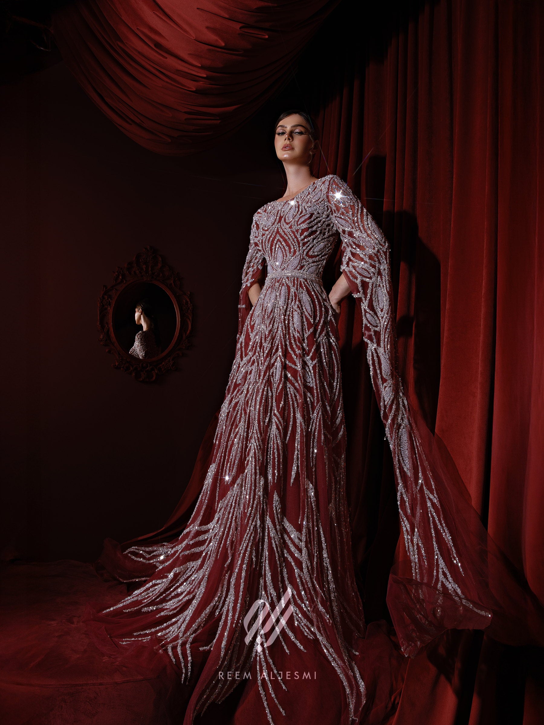 Rust Lace Gown