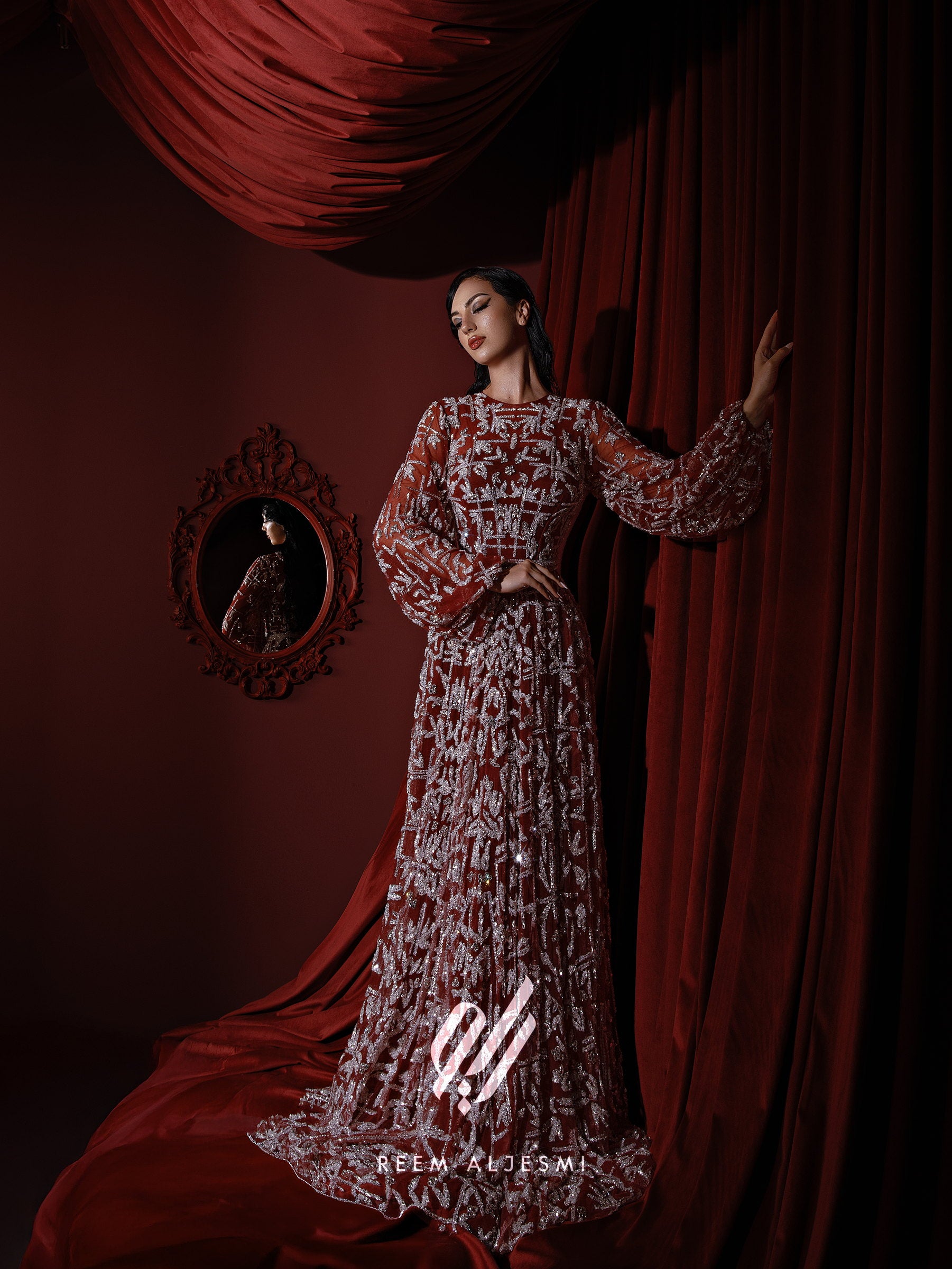 Rust Lace Gown