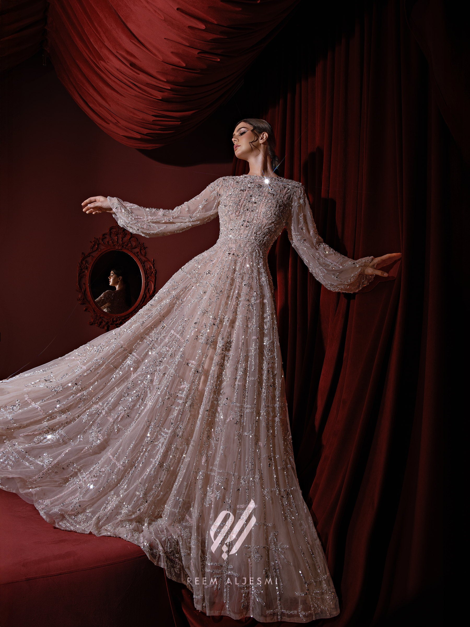 Pearl Tulle Gown