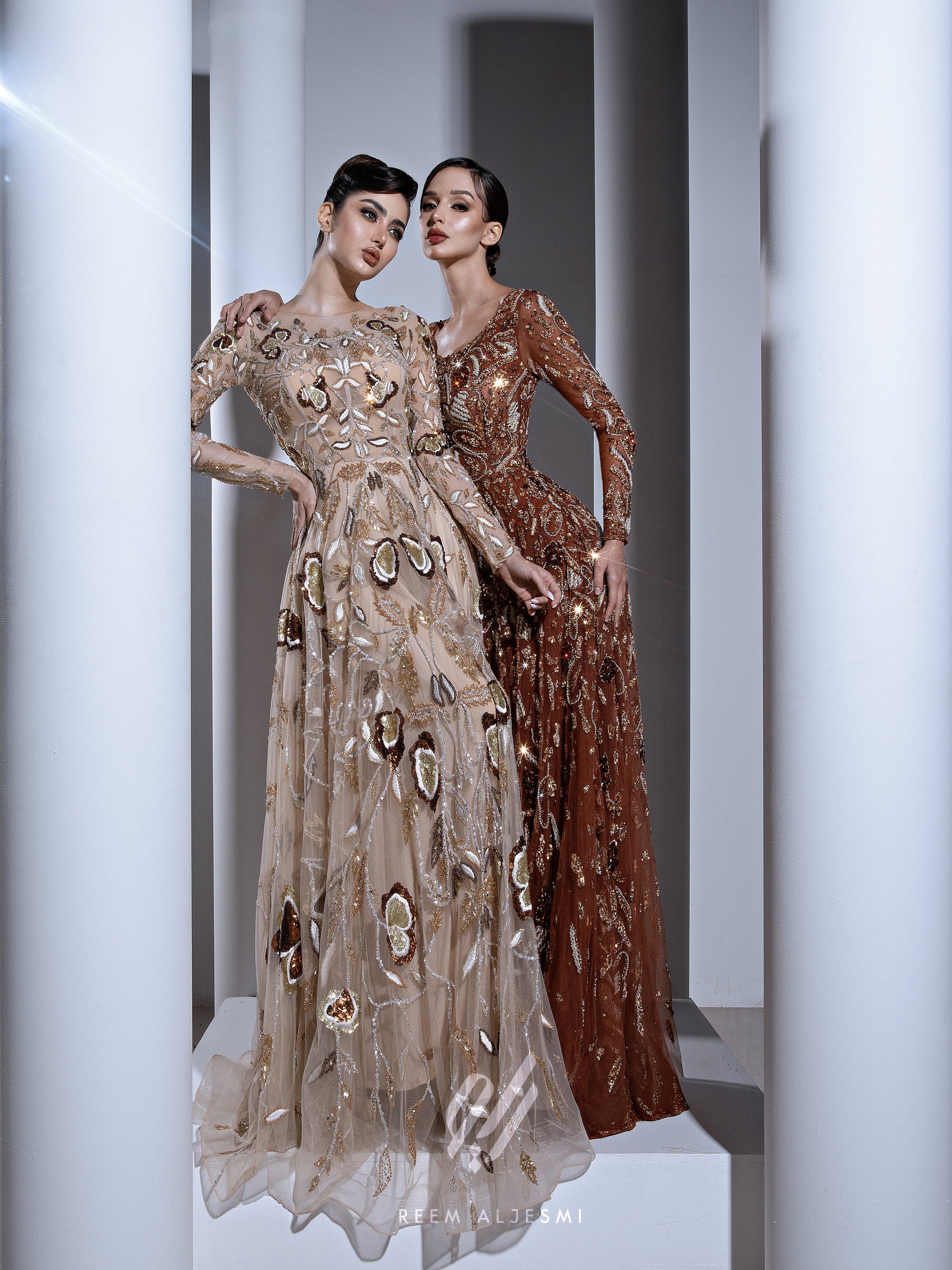Copper Sequin Gown