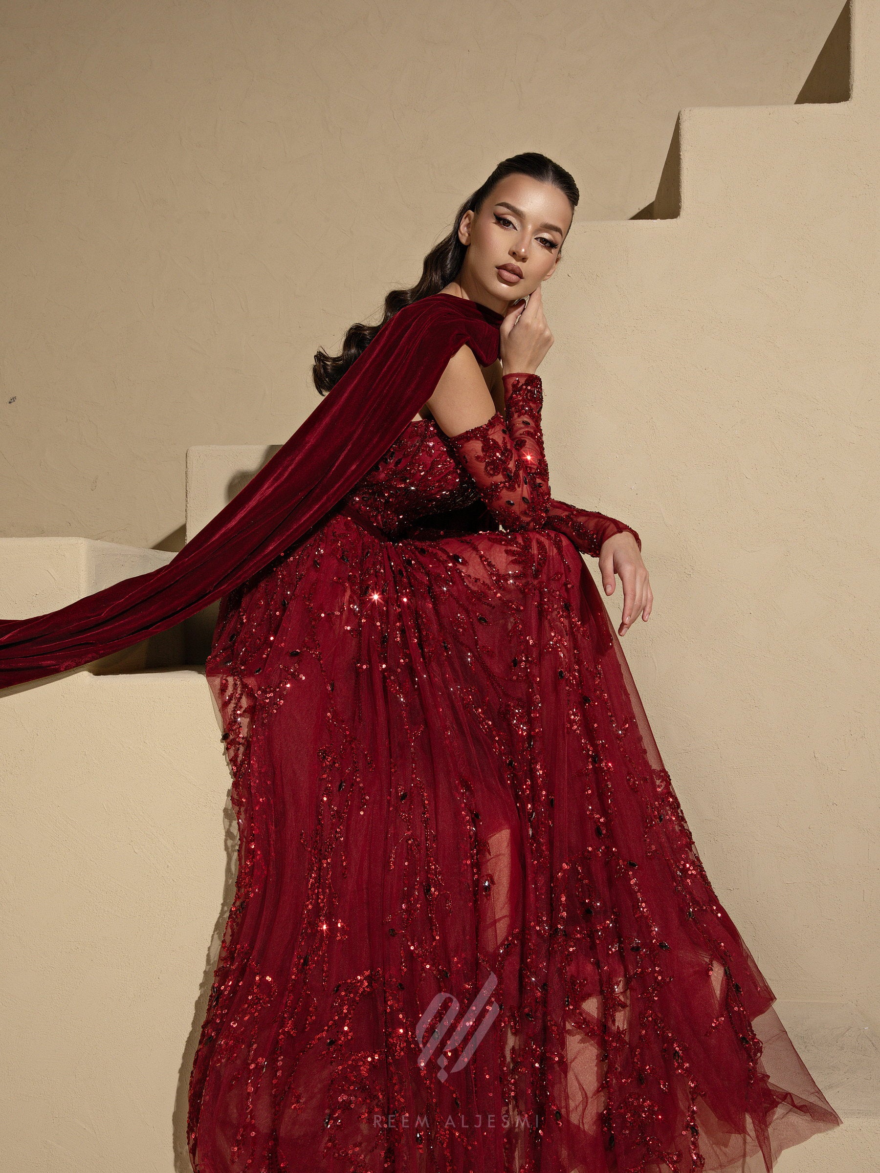 Garnet Velvet Gown