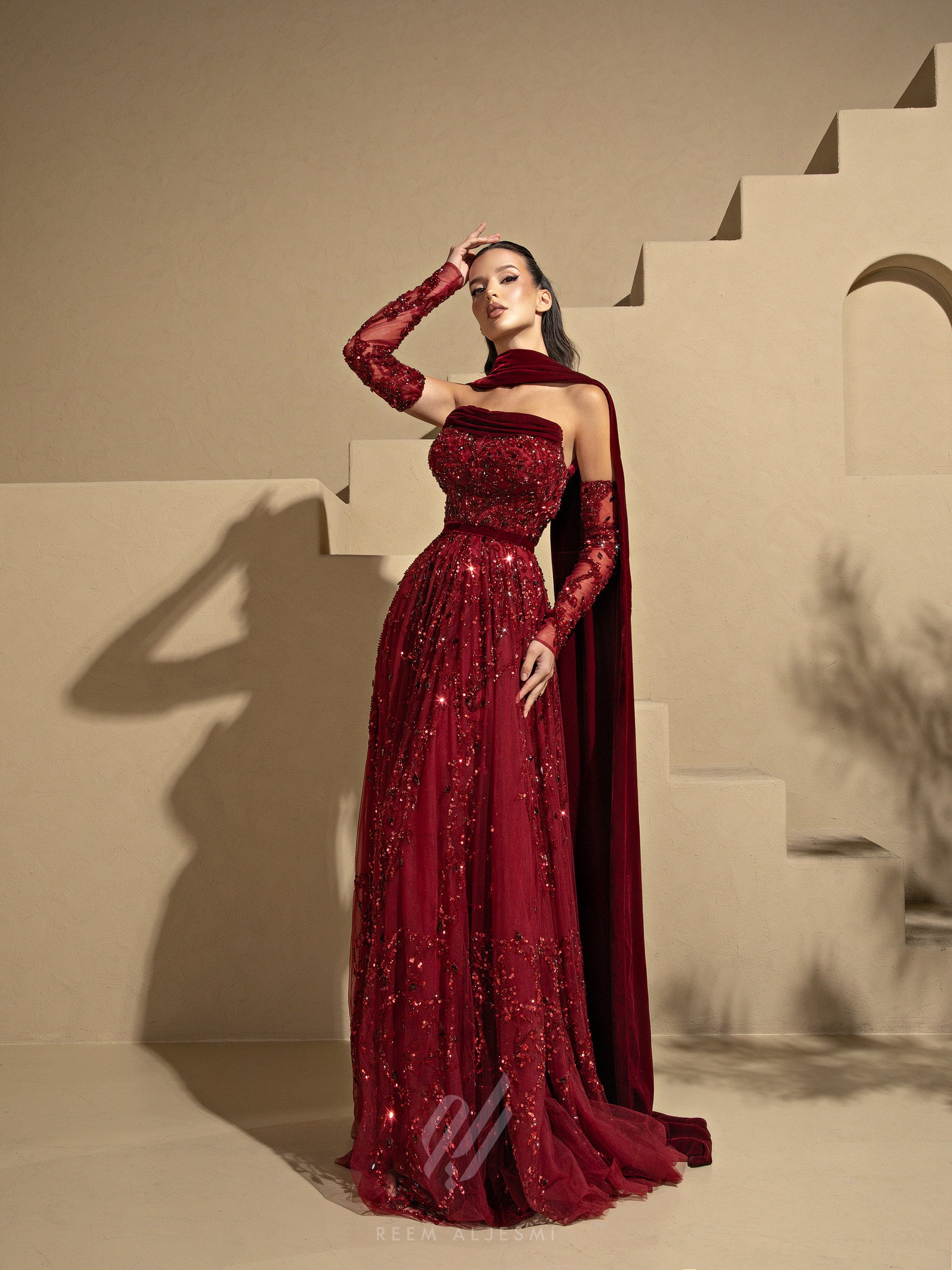 Garnet Velvet Gown