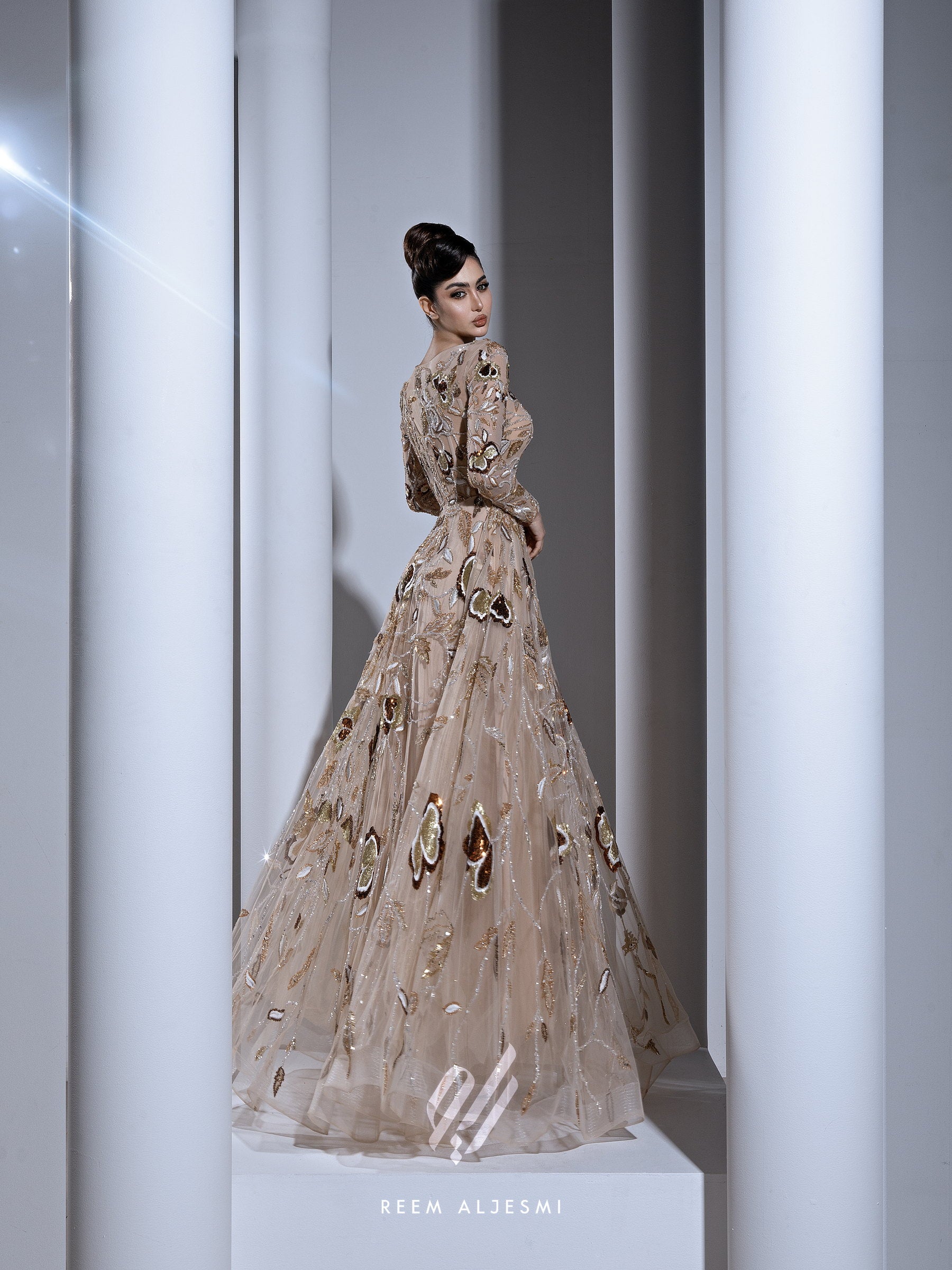 Champagne Petal Gown