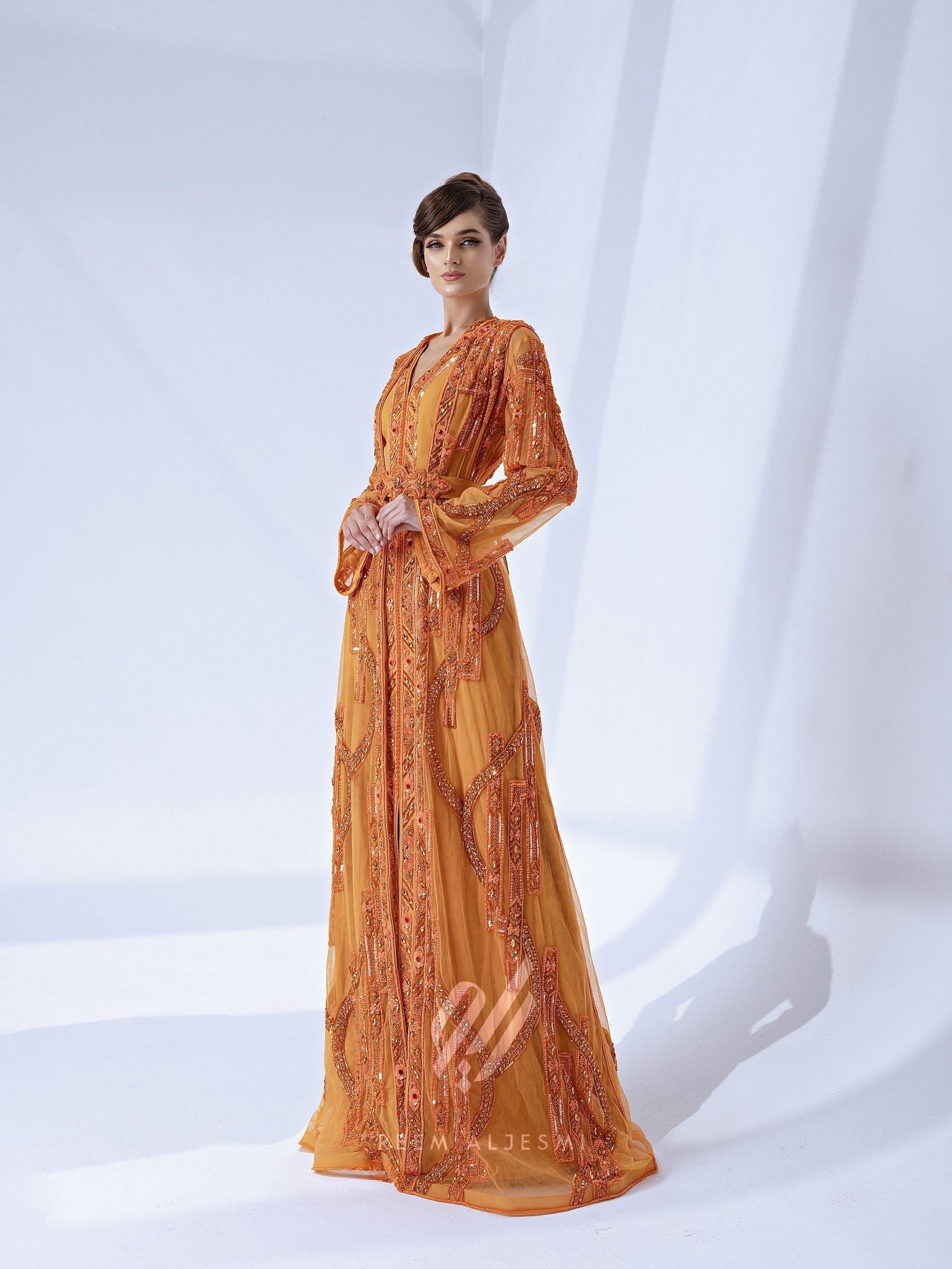 Marigold Beaded Kaftan