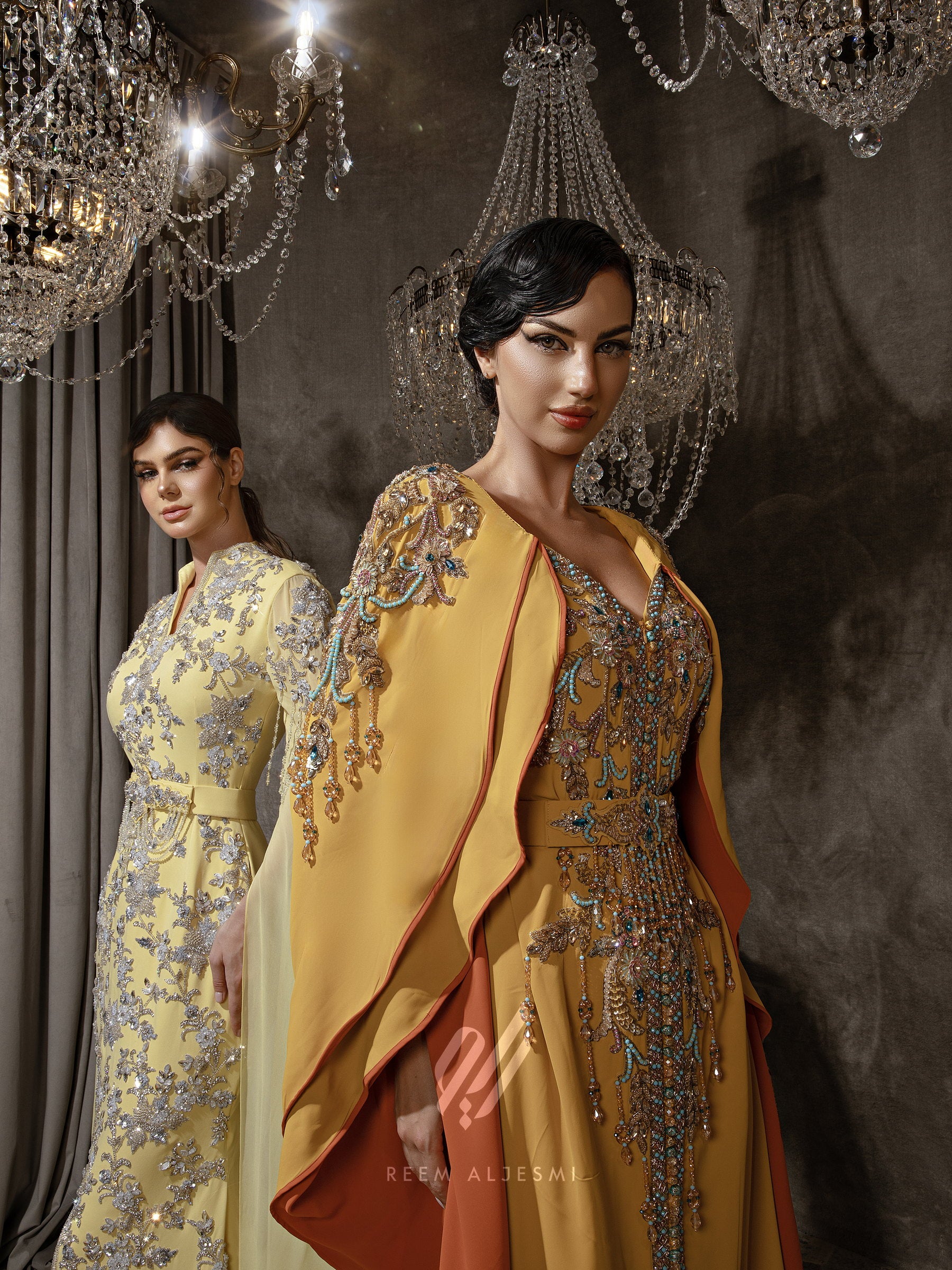 Saffron Cape Kaftan